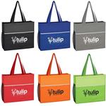 JH3328 Non-Woven Wave Design Tote Bag With Custom Imprint
